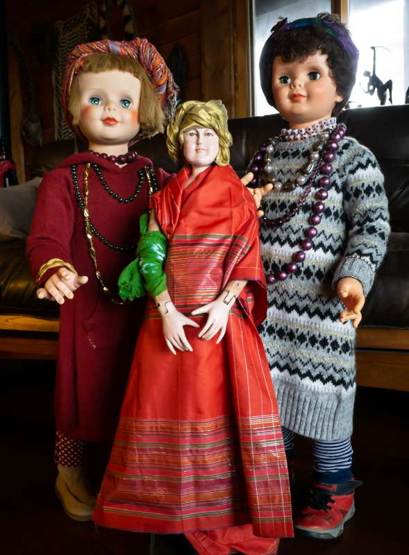 Santo with Maddie and Stella